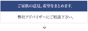 ご家族の意見、希望をまとめます。